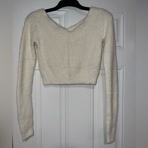 American Eagle Outfitters Cream Sweater